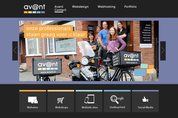 Avant theme site design template sample