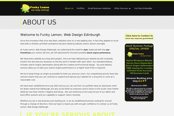 webdesignedinburgh.com site used Wilderness