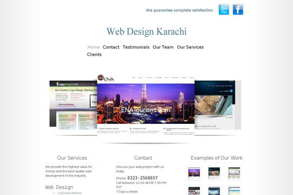 webdesignkarachi.com site used Modest