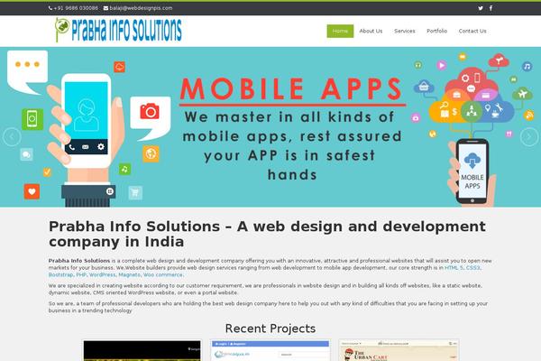 Site using OTW Portfolio Light plugin