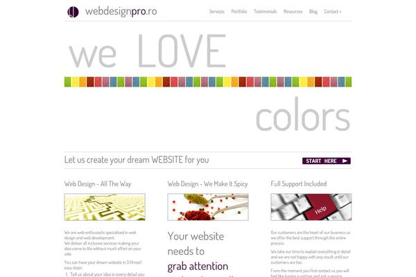 webdesignpro.ro site used Wdp