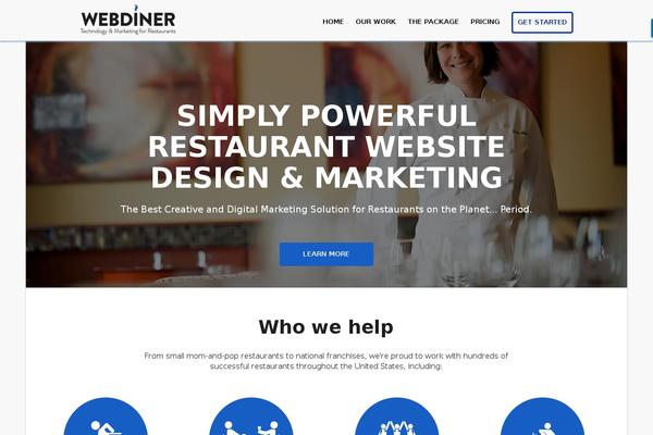 webdiner theme websites examples