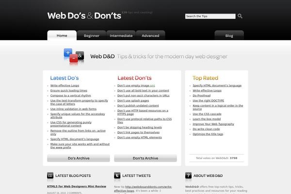 webdosanddonts.com site used Webdd