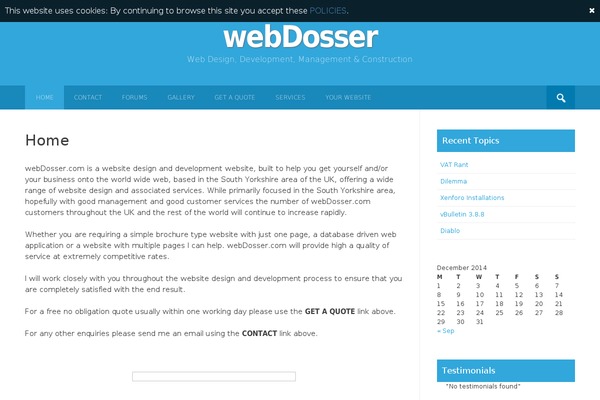 WordPress website example screenshot