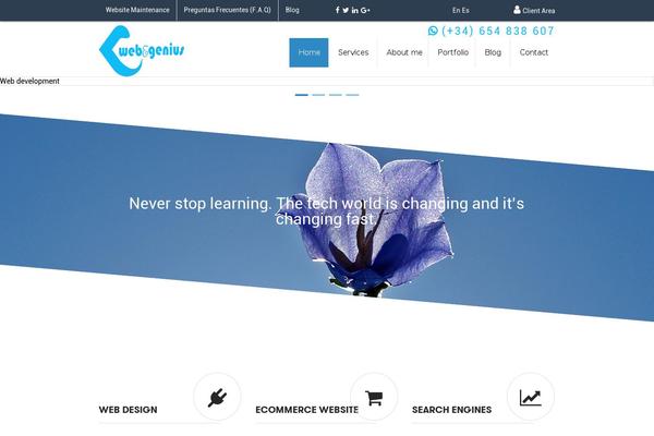 Genius theme site design template sample