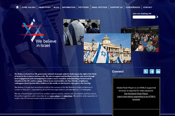 webelieveinisrael.org.uk site used Webelieve