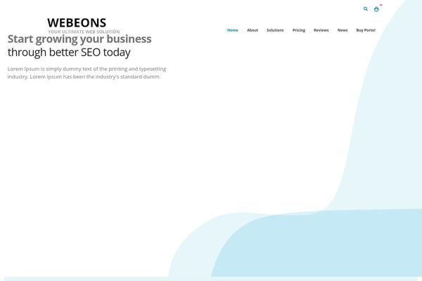 Porto Child theme site design template sample