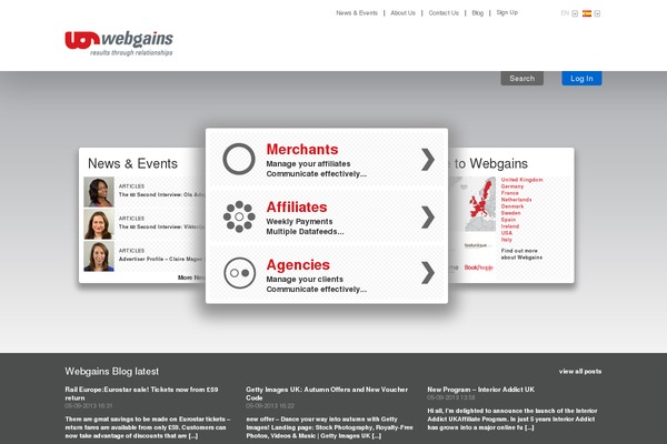 webgains.es site used Webgains-updated