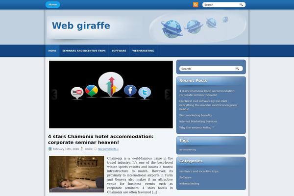 Blueweb theme site design template sample