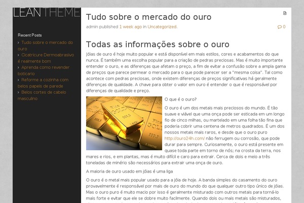Lean theme site design template sample