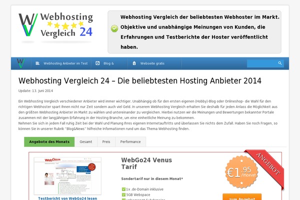 webhostingvergleich24.com site used Reviews