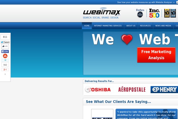 webimax theme websites examples