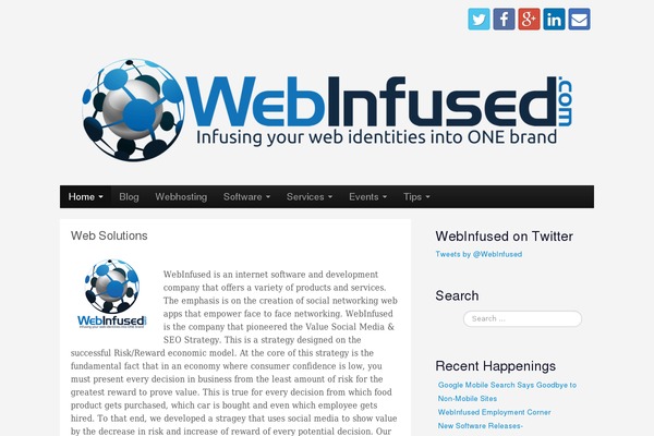 webinfused.com site used CyberChimps Pro