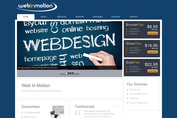 Hosting Square theme site design template sample