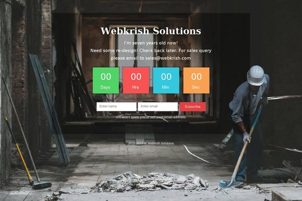 Site using EZP Coming Soon Page plugin