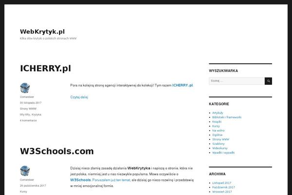 webkrytyk.pl site used Wk_theme