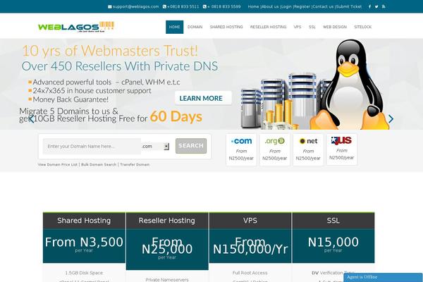 Site using TablePress plugin