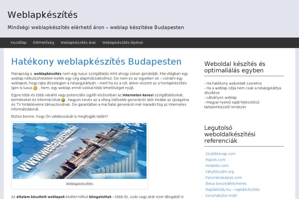 weblapkeszites.net site used Responsive Mobile