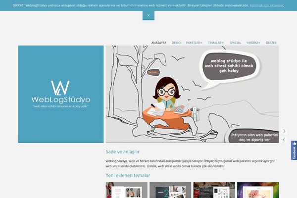 Weblog theme site design template sample