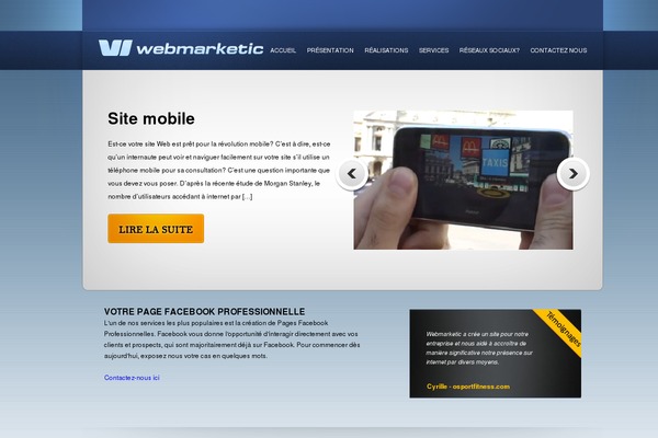 webmarketic.com site used Socialmarketing