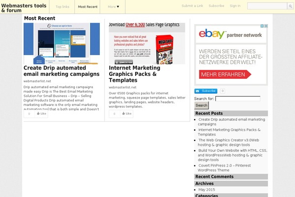 WordPress website example screenshot