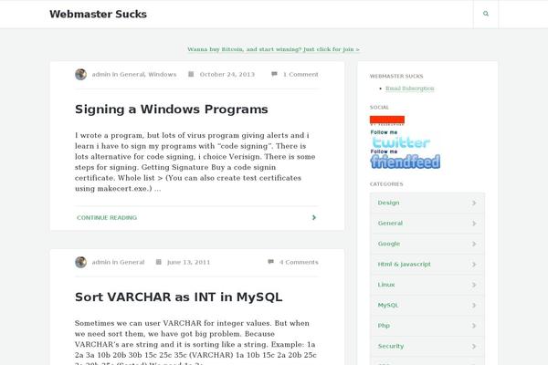 Readable theme site design template sample