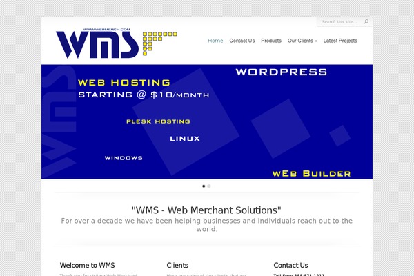 webmerch.com site used Chameleon