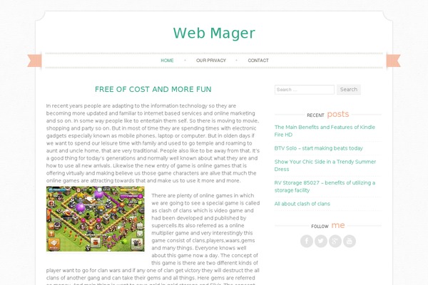 Sugar and Spice theme site design template sample