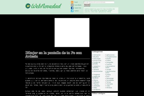 webnovedad.com site used Blogsbeta V2