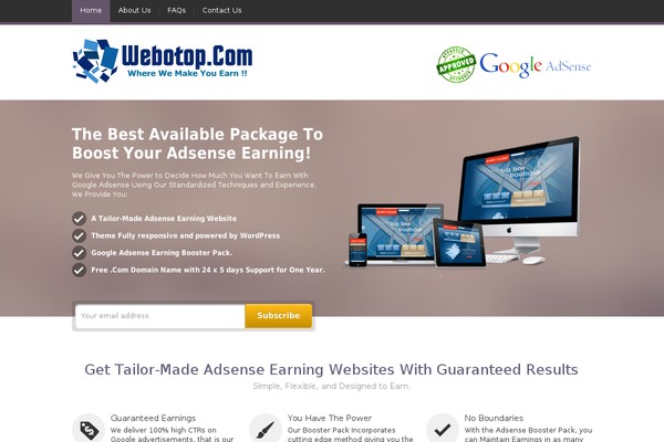 JustLanded theme site design template sample