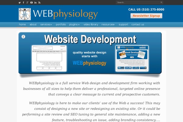 Site using WEBphysiology Portfolio plugin