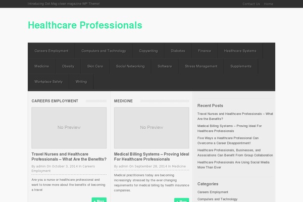 Dotmag theme site design template sample