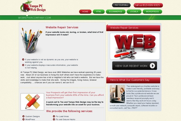 webrepaircompany_v1 theme websites examples