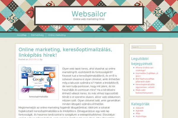 Patchwork theme site design template sample