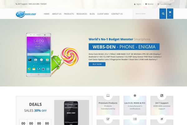 Commerce theme site design template sample