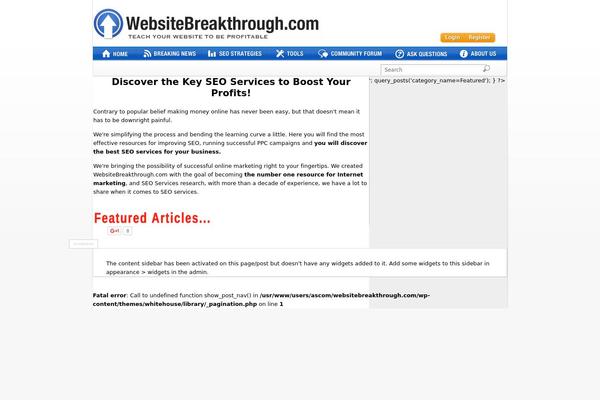 WhiteHouse theme site design template sample
