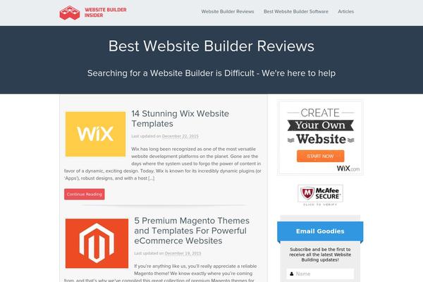 websitebuilderinsider.com site used Wbi