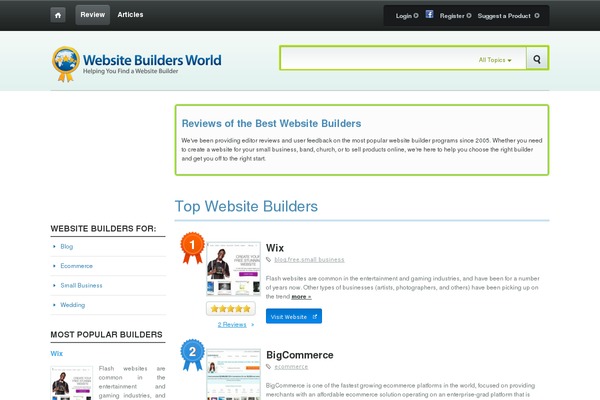 websitebuildersworld.com site used Review_engine_theme