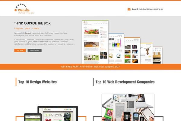 websitedesigning.be site used uDesign
