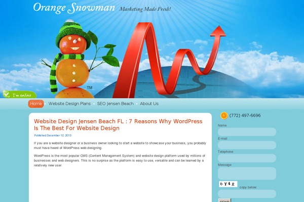 Site using Improved Let It Snow! plugin