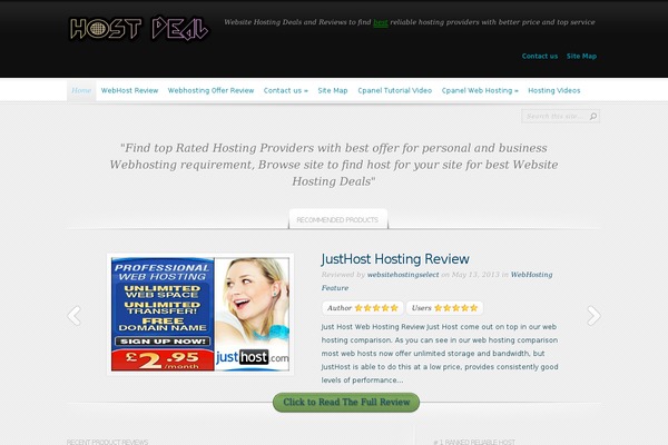 InReview theme site design template sample