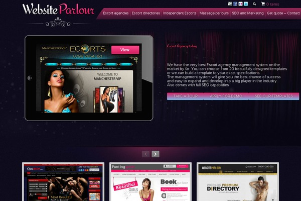 parlour theme websites examples