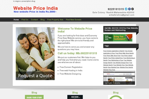 Smallbiz theme site design template sample