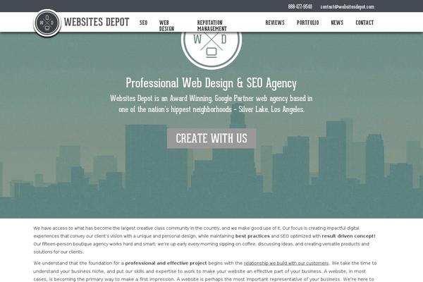 websitesdepot.com site used Wordpress-shuttle