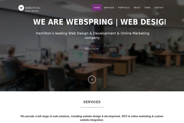 Bones theme site design template sample