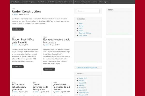 Magazine Basic theme site design template sample