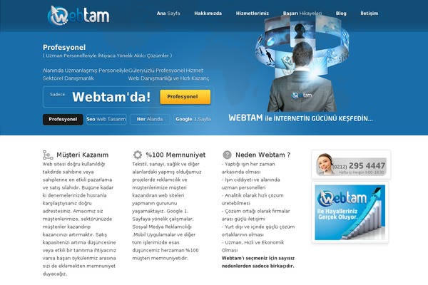 webtam.com site used Tasarim