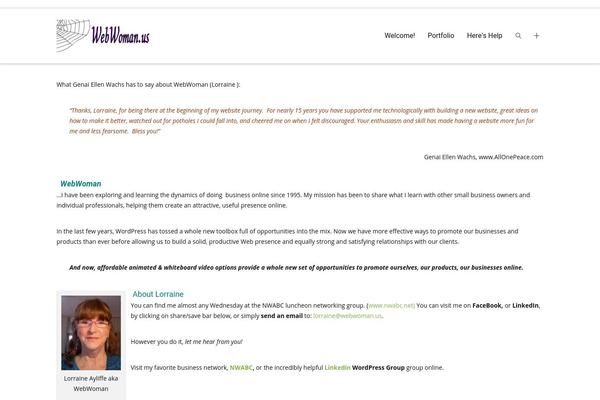 webwoman.us site used PB Theme