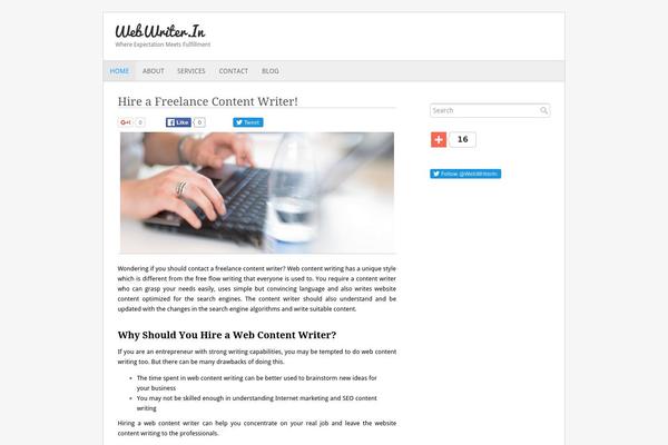 webwriter.in site used Fresh & Clean