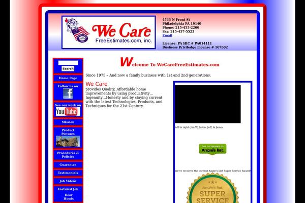 wecarefreeestimates.com site used Wecare
